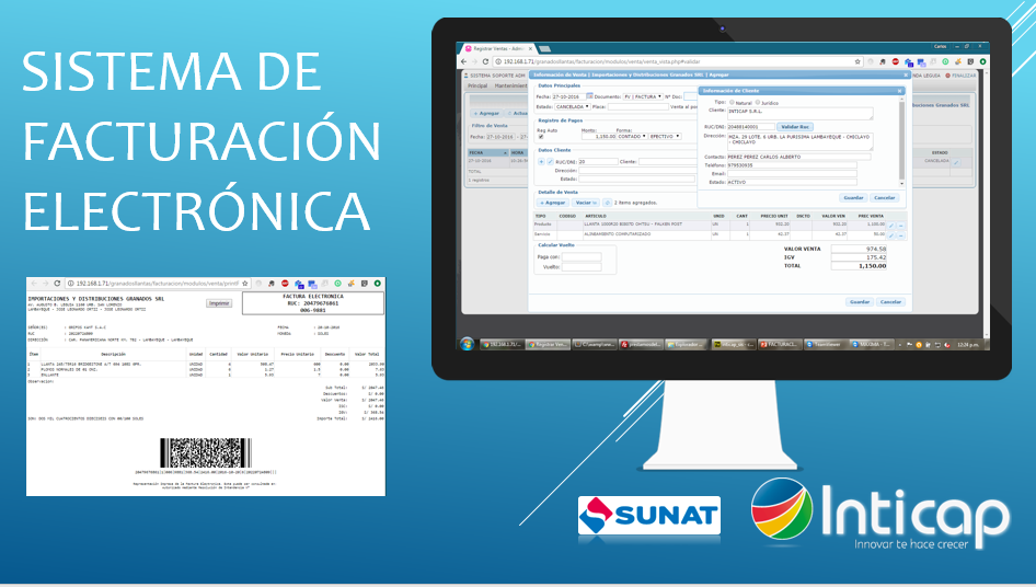 Inticap Sistema De Facturaci N Electr Nica Sunat